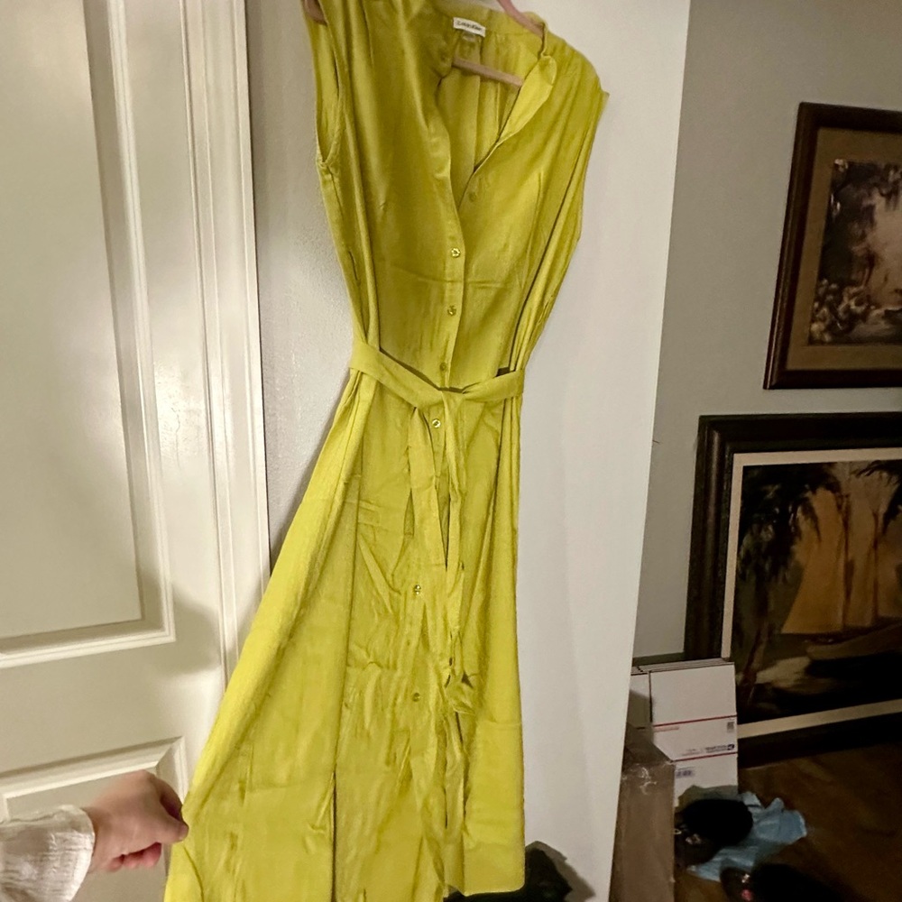 Calvin Klein belted Maxi Dress